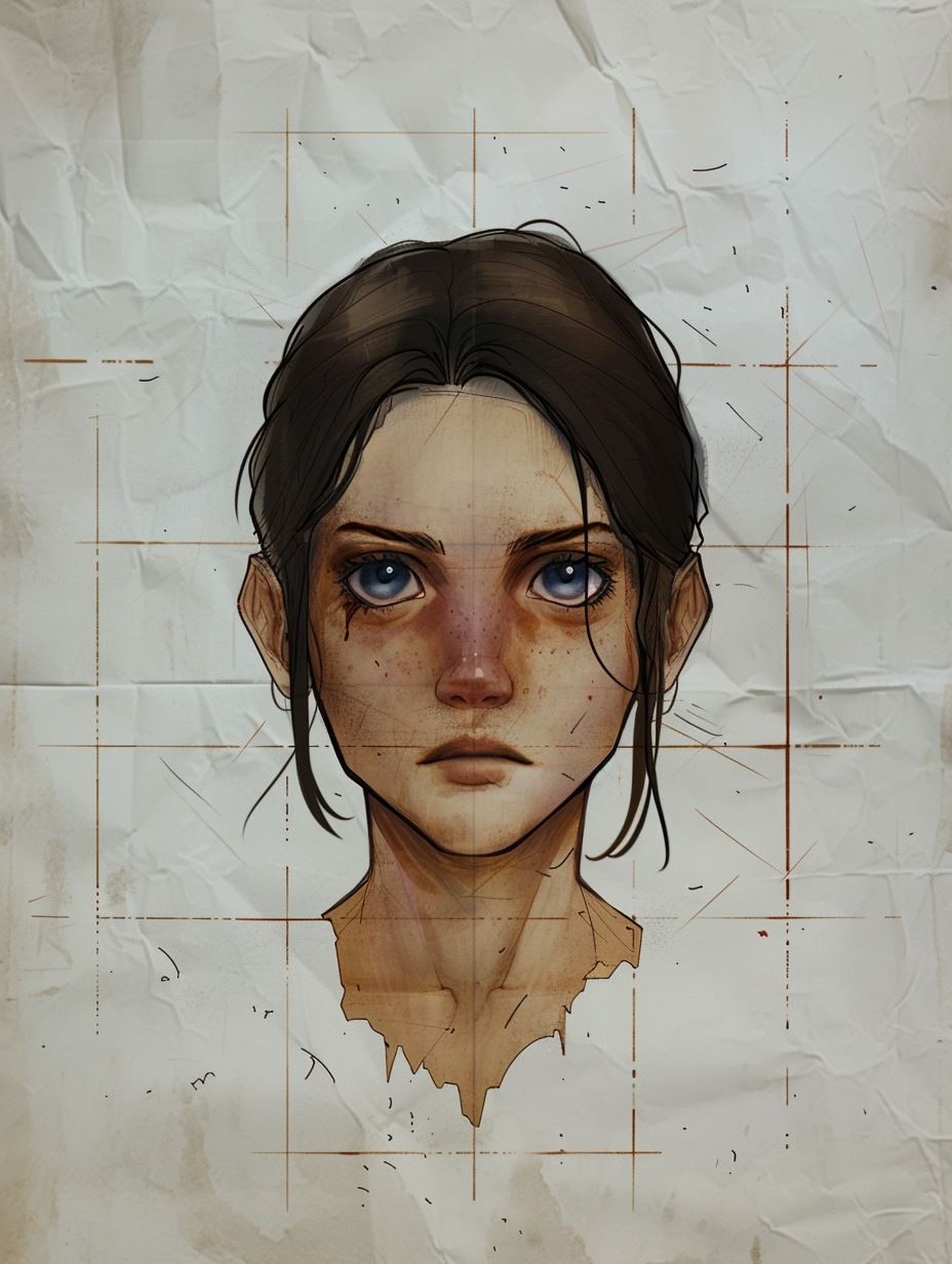Rustic Watercolor Portrait Study - Image 2