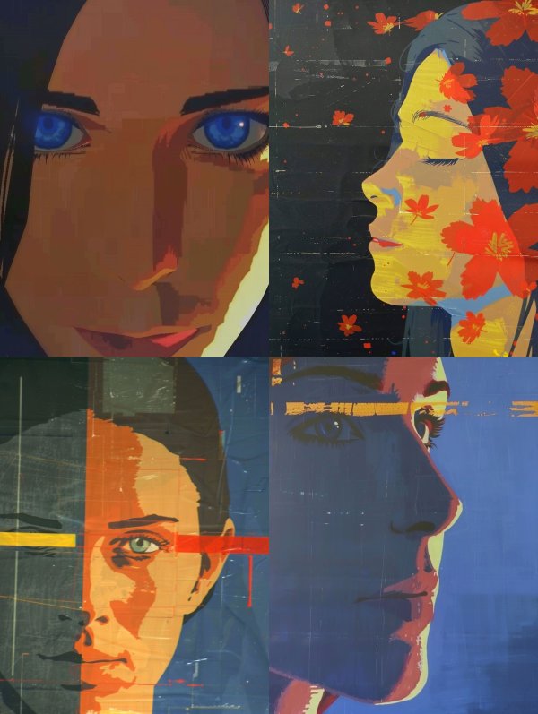 Azure Gaze Digital Art