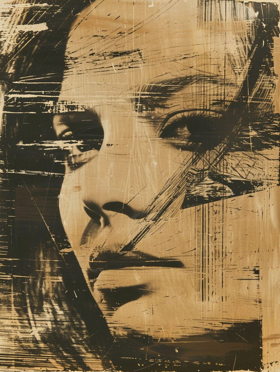 Distorted Golden Portrait Echoes