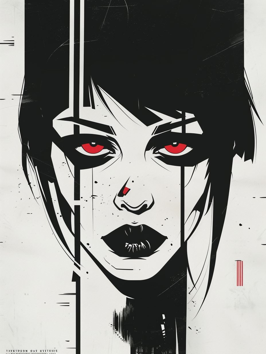 Noir Crimson Gothic Portraits - Image 3