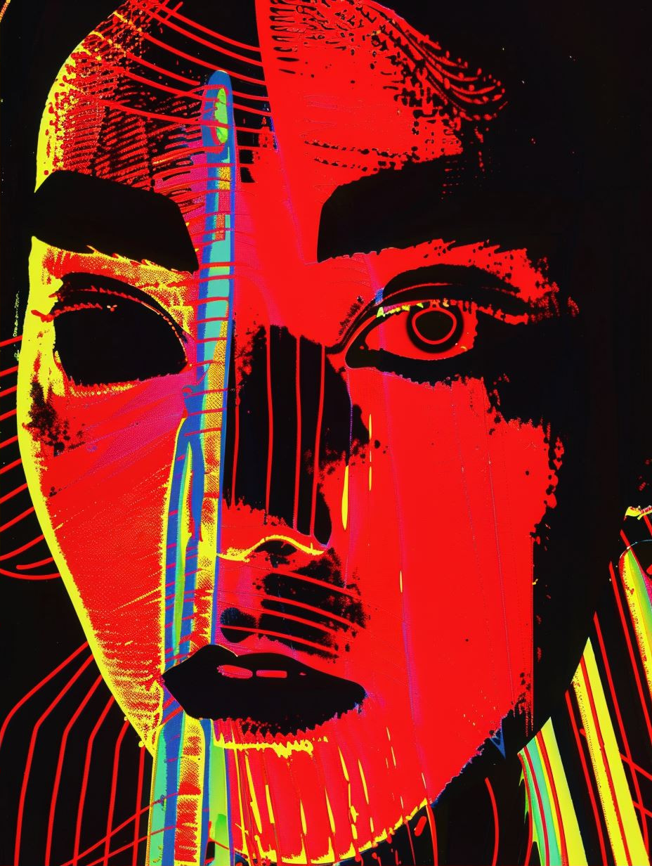 Neon Noir Psychedelic Portrait - Image 2