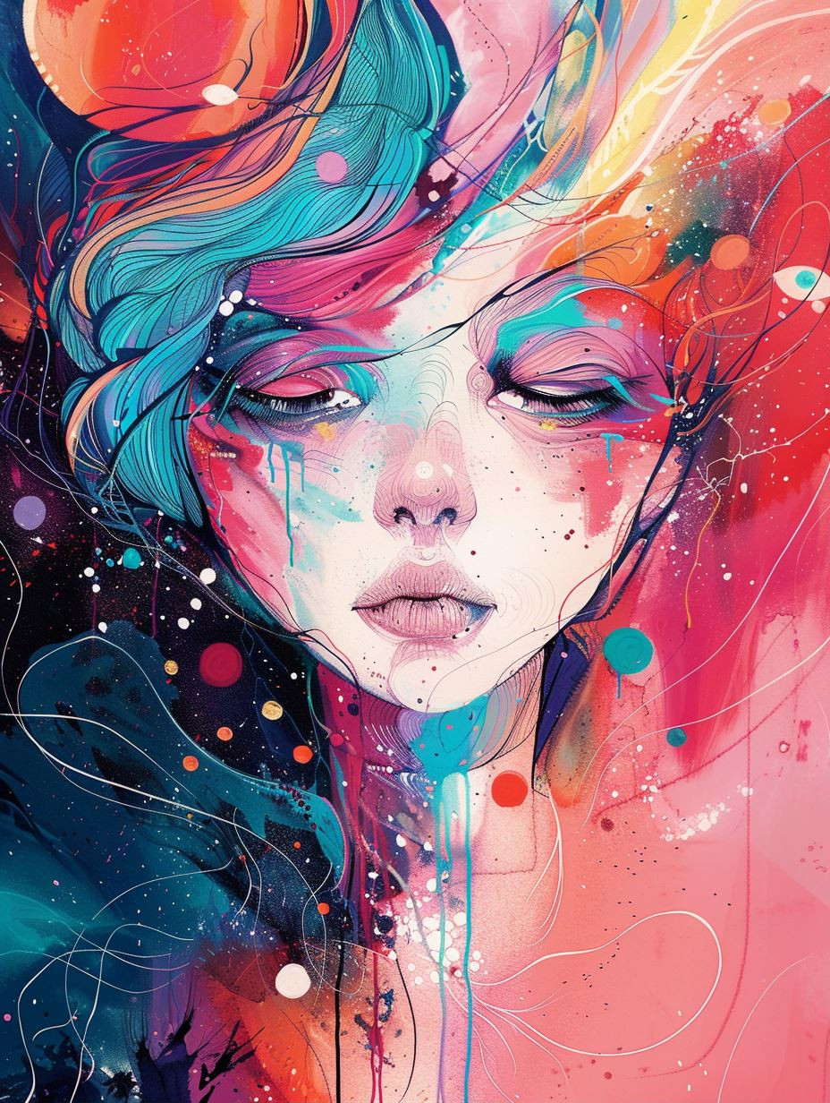 Vibrant Ethereal Portrait Fusion - Image 1