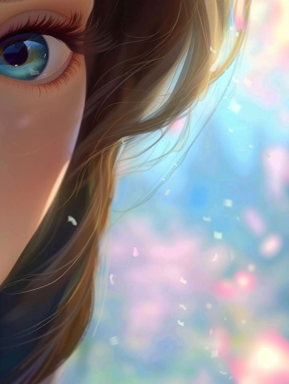 Ethereal Gaze in Pastel Light - Image 1