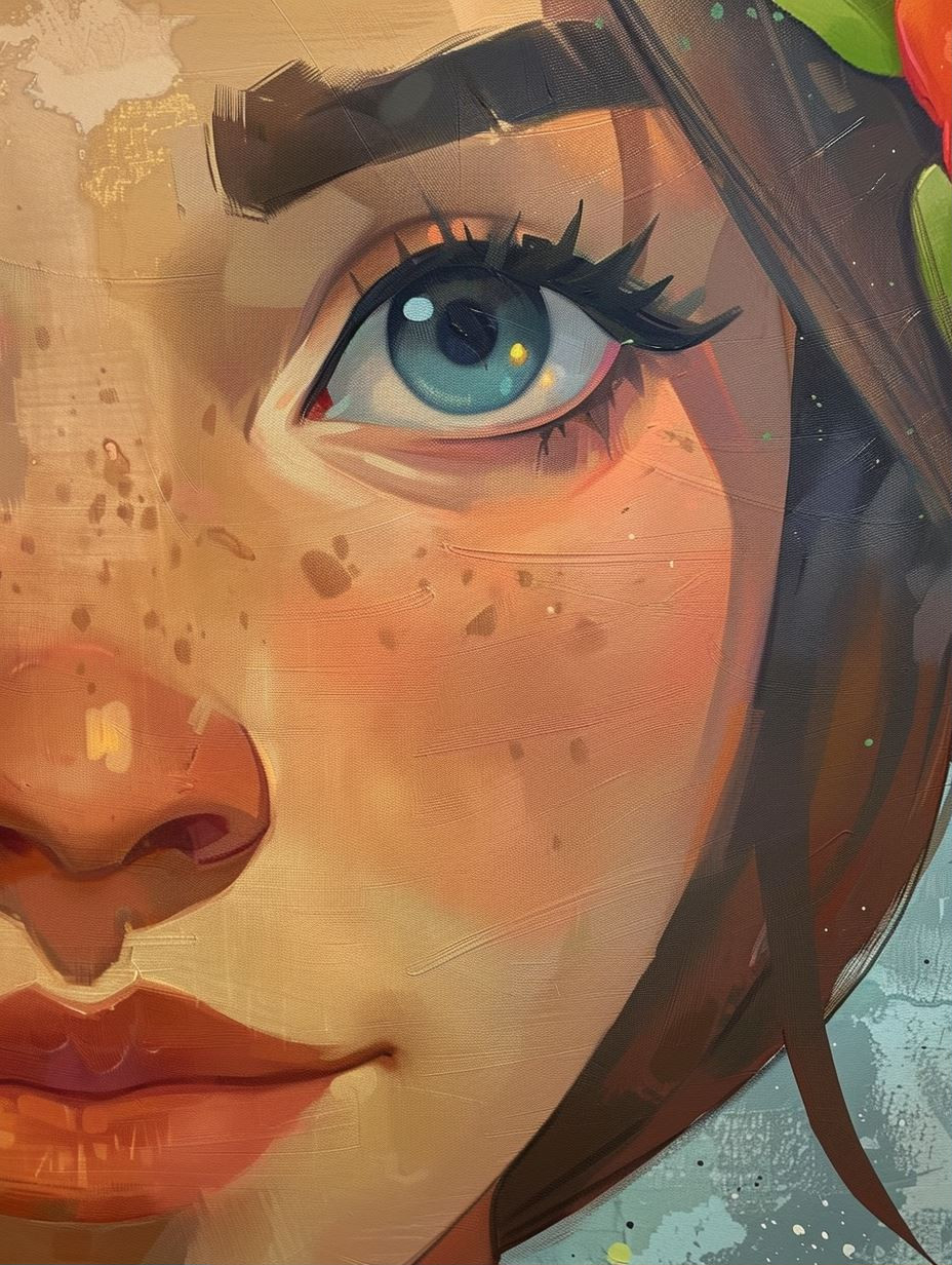 Gaze of the Freckled Muse - Image 1