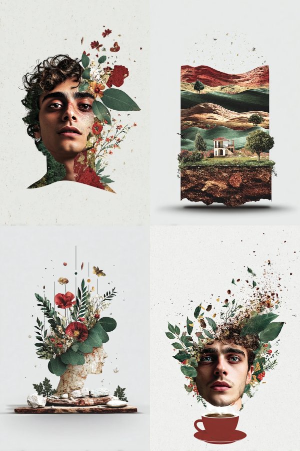Nature's Whisper: Surrealist Digital Art Collage