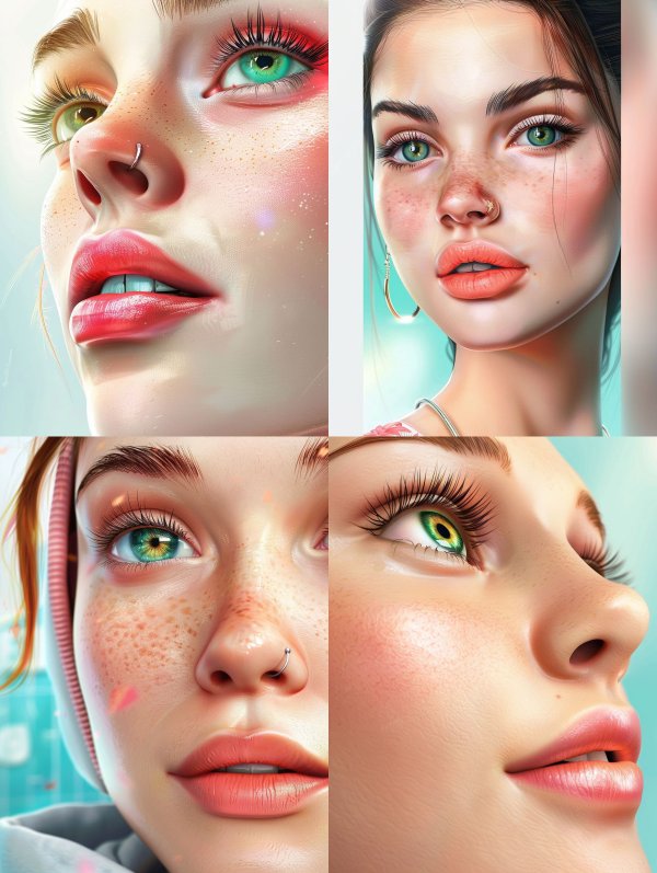 Ethereal Beauty: A Study in Green Eyes
