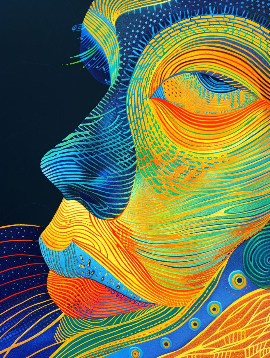 Prismatic Flowing Portrait Study - Image 3