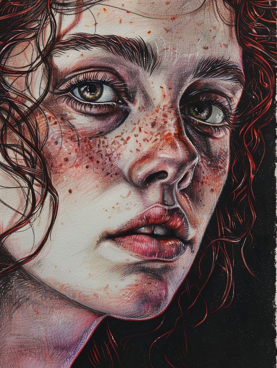Whispers of the Soul: Colored Pencil Portraits - Image 3