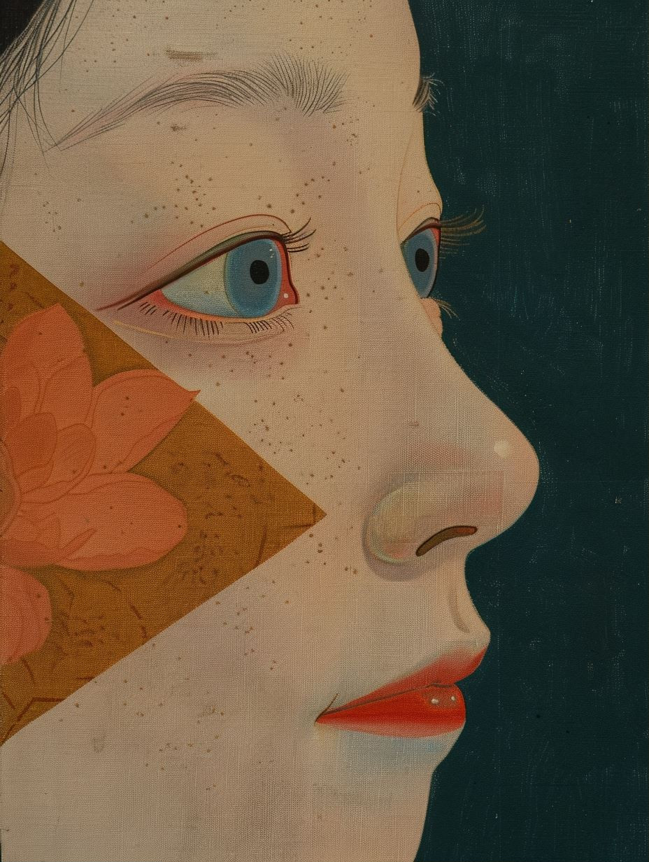 Ethereal Asian Portrait Collage - Image 1