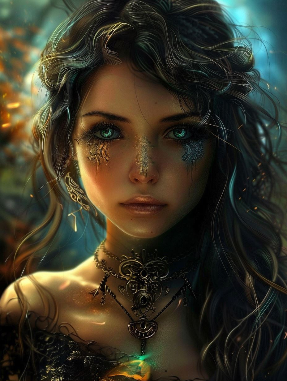 Mystic Gaze of Ethereal Shadows - Image 1