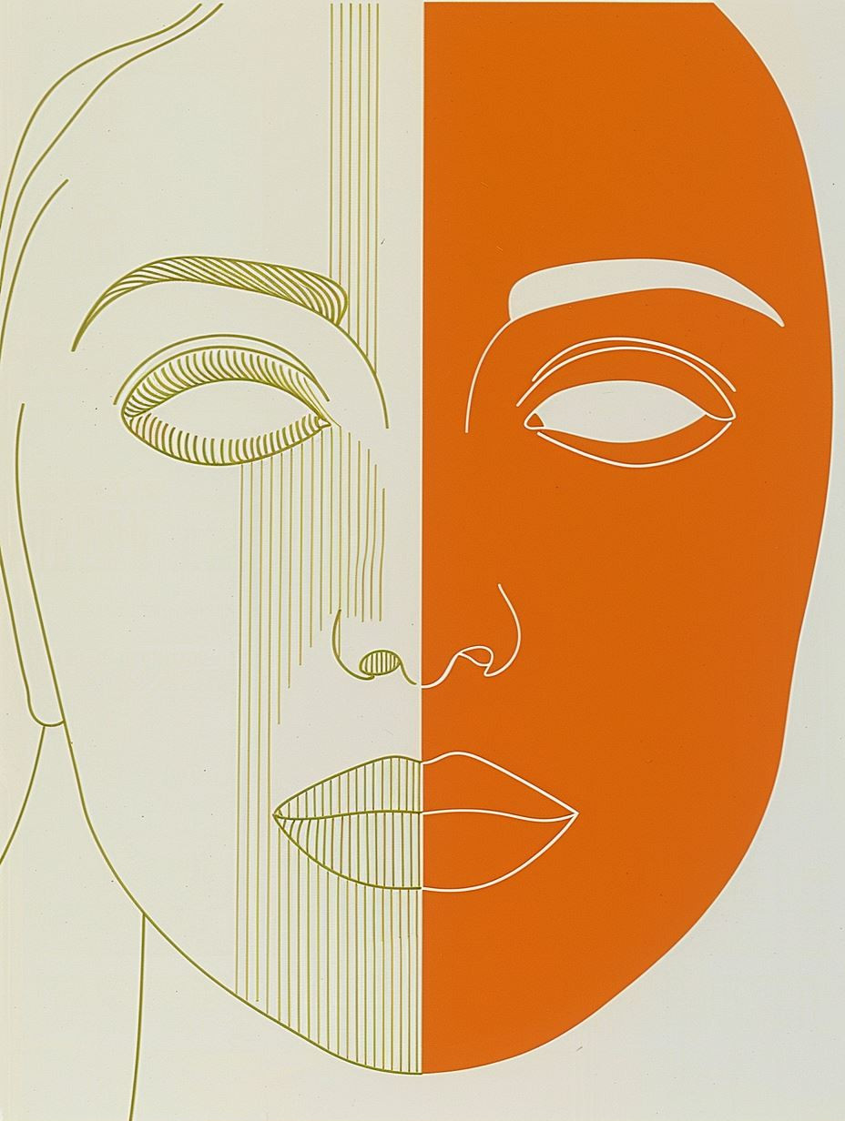 Fragmented Portraits in Warm Tones - Image 1
