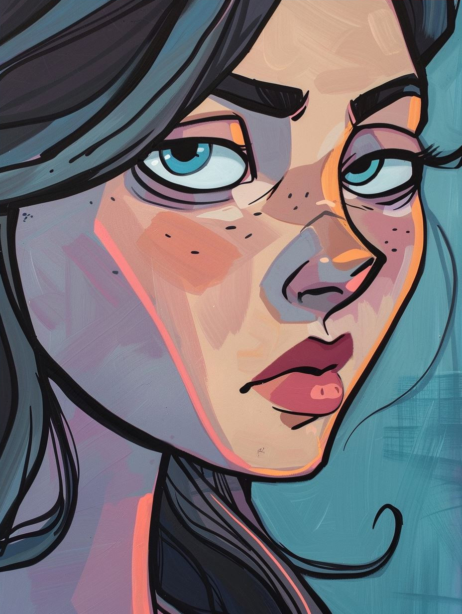 Emotional Portraits in Stylized Art - Image 4