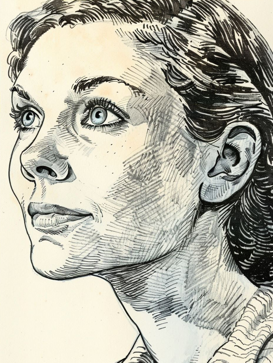 Ethereal Mixed Media Portraiture Study - Image 4