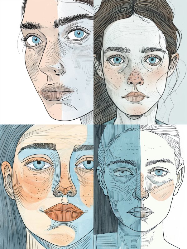 Ethereal Portrait Study Sketches