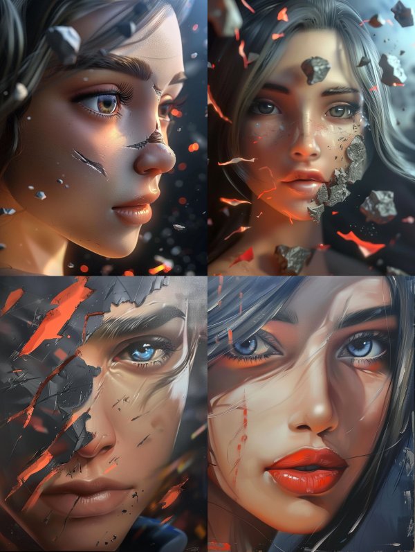 Fragmented Beauty in Digital Shards