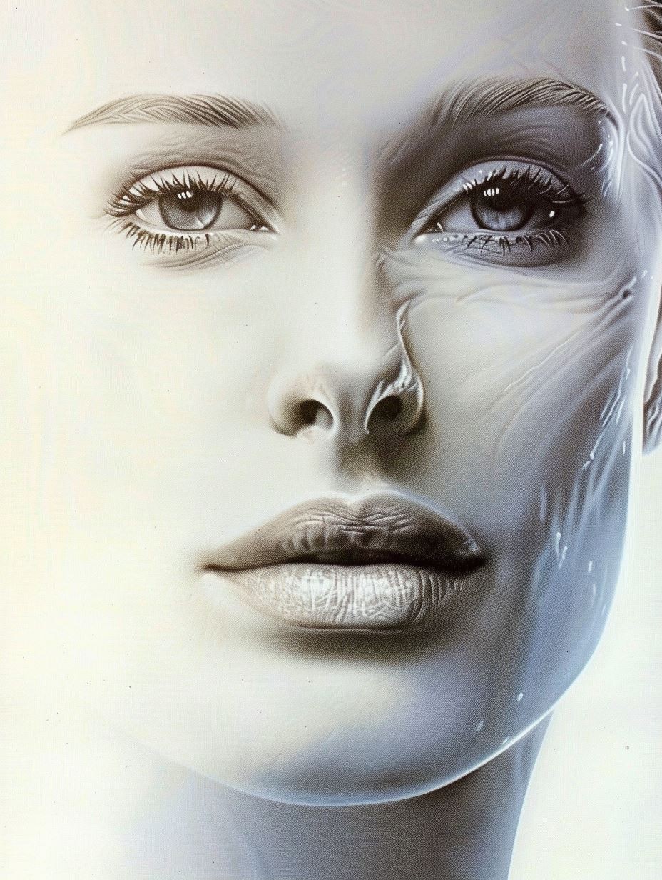 Ethereal Liquid Porcelain Portrait