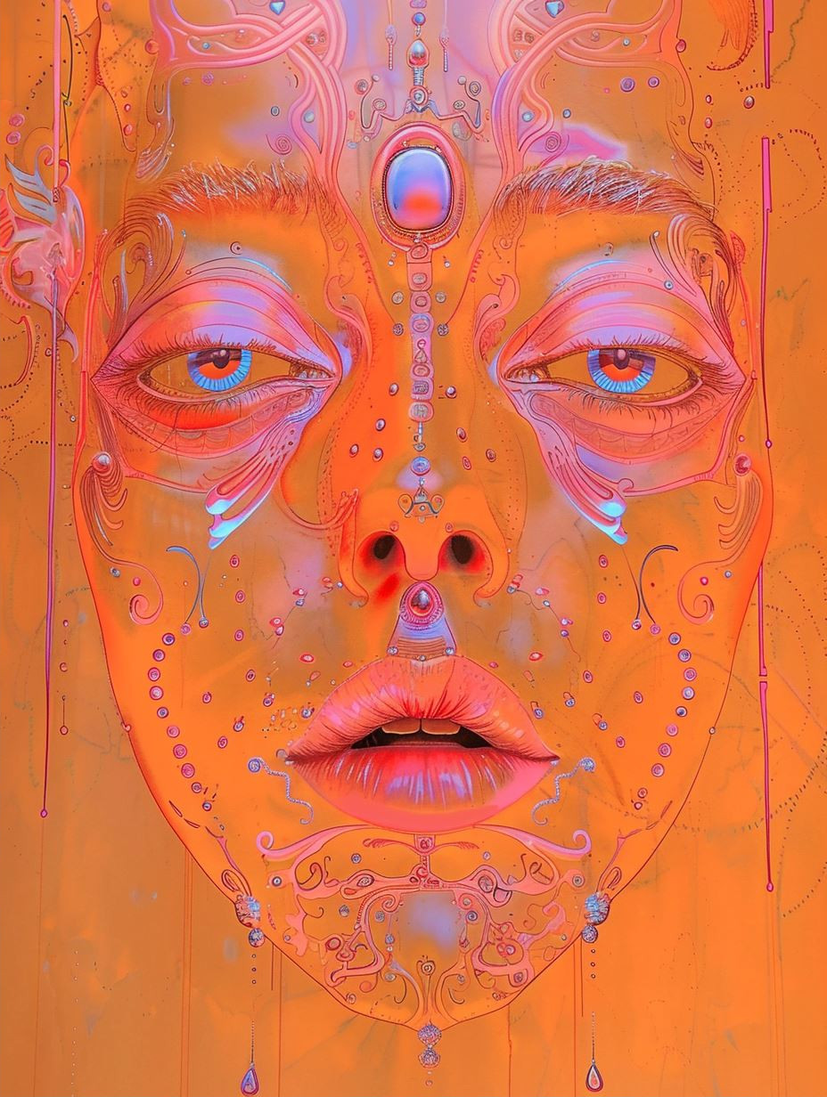 Ethereal Neon Surrealist Portraits - Image 2
