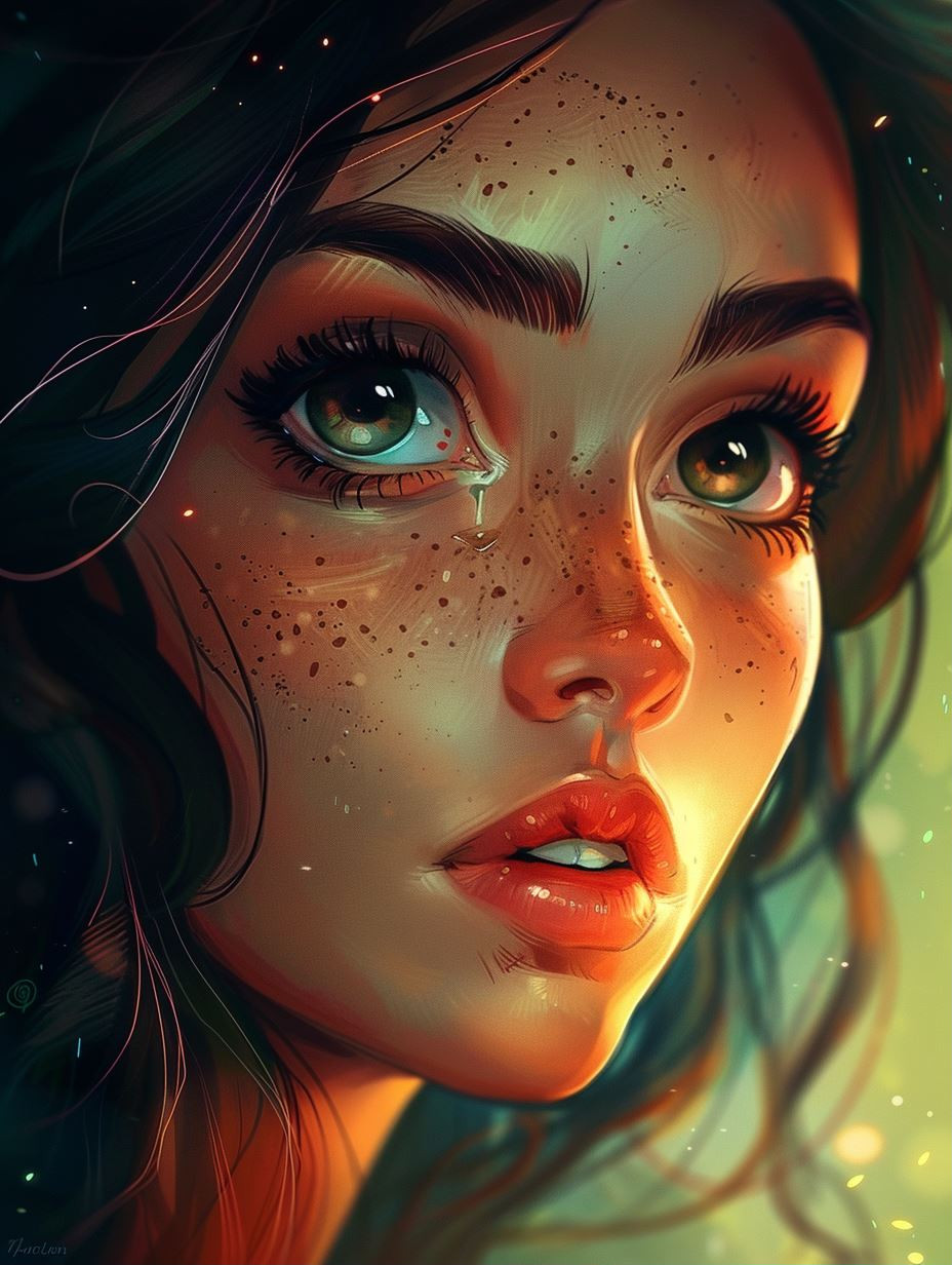 Ethereal Glow Digital Portraiture - Image 1