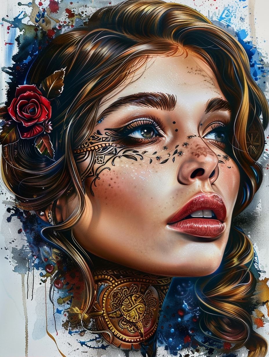 Ethereal Gilded Mystic Portrait - Image 2