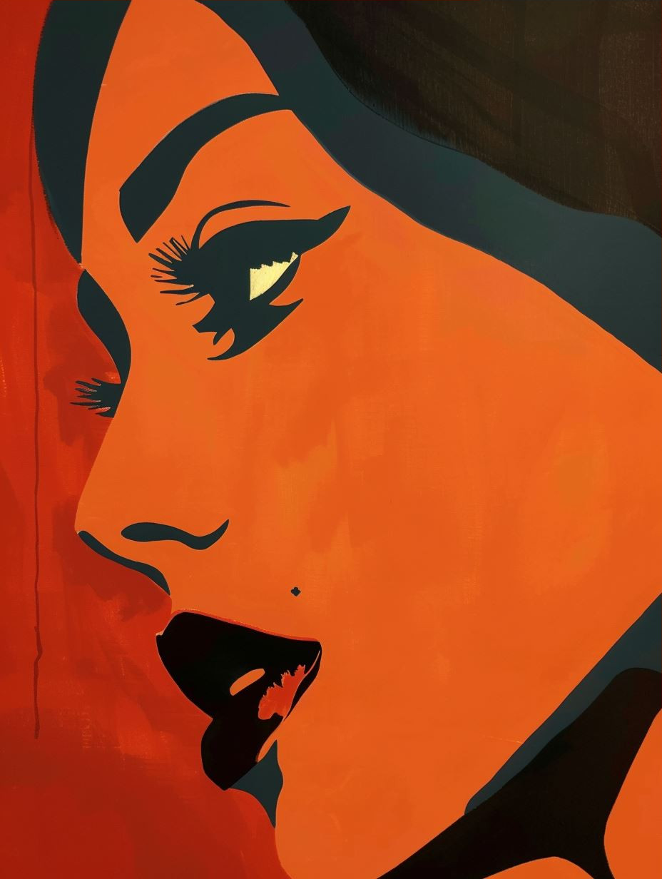 Bold Contrast Modernist Portrait - Image 3