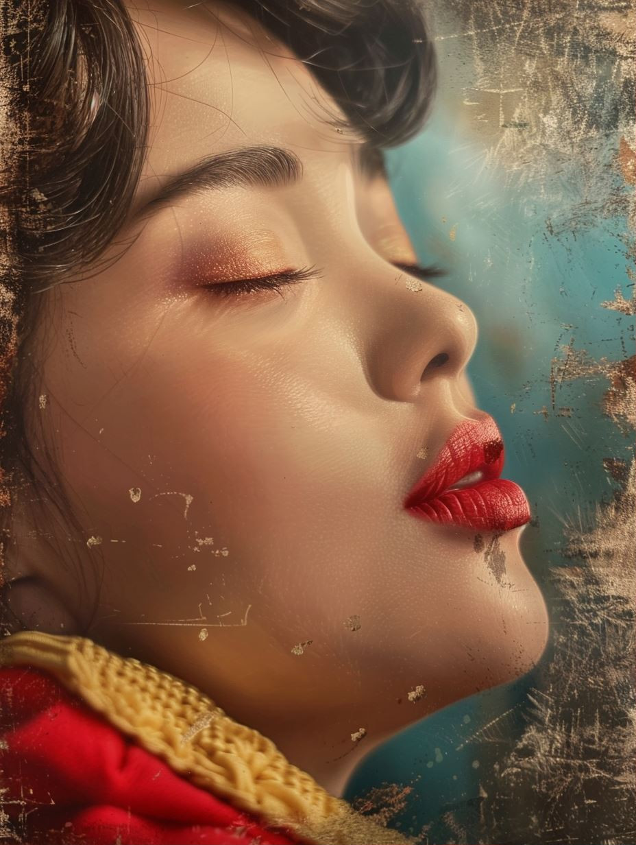 Ethereal Portraits of Crimson Elegance - Image 1