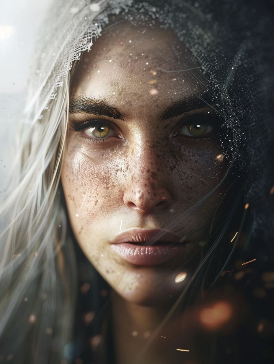 Ethereal Gaze in Frozen Mist - Image 2