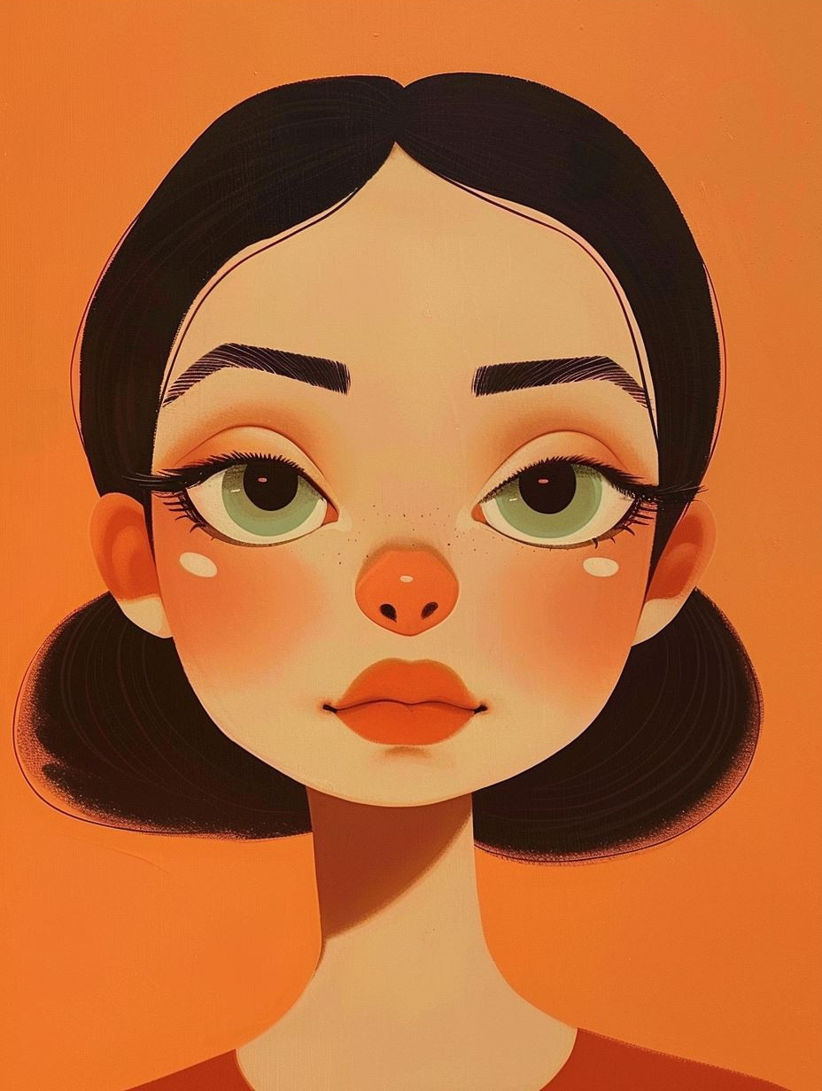 Whimsical Vintage Stylized Portrait - Image 3