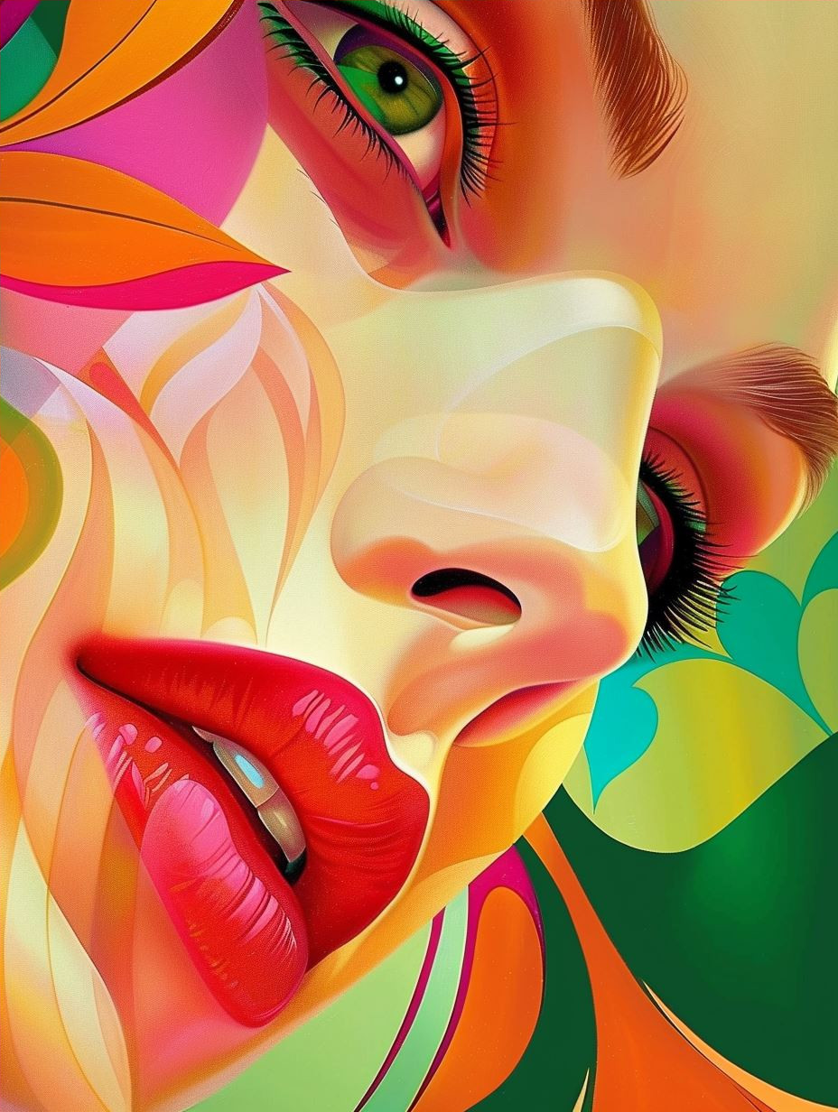 Floral Fusion Portrait Art - Image 4