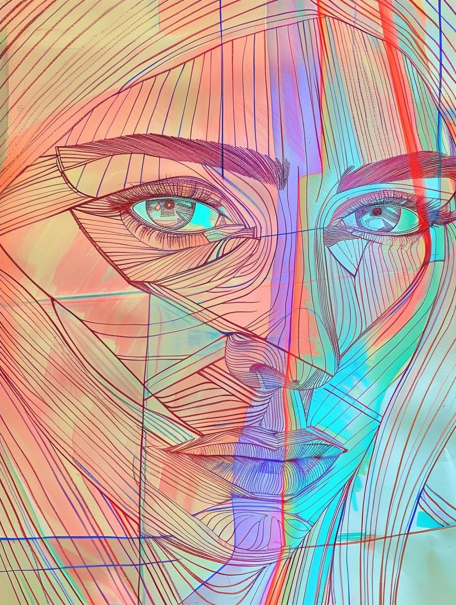 Prismatic Geometric Portrait Studies - Image 4