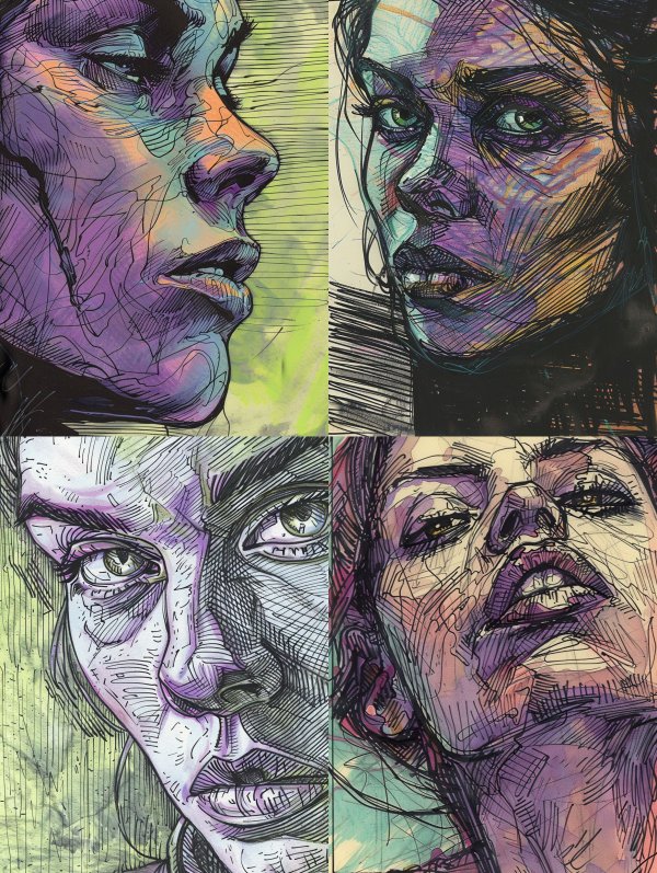Prismatic Portraits of Raw Emotion