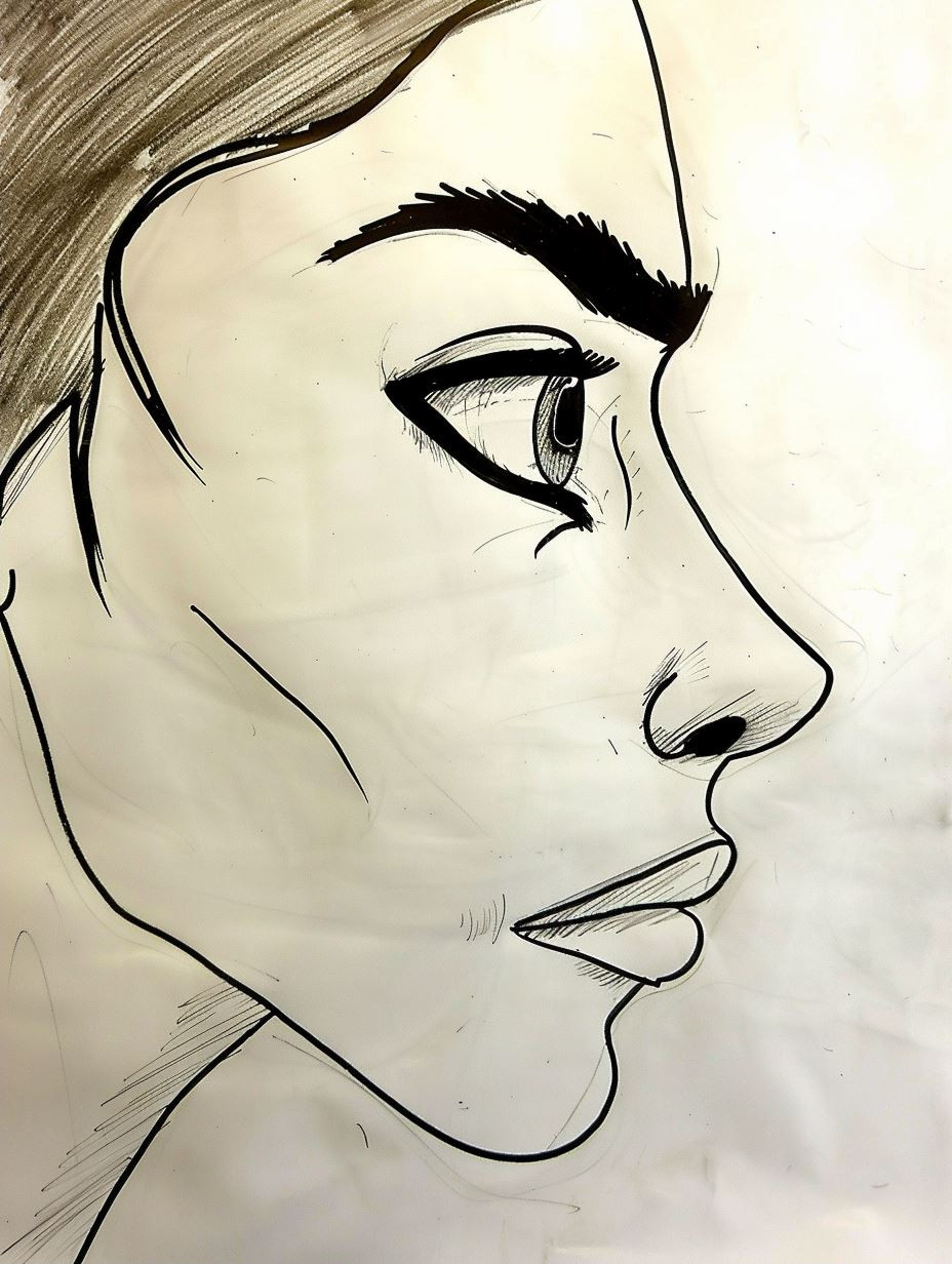 Emerald Gaze Sketch - Image 2