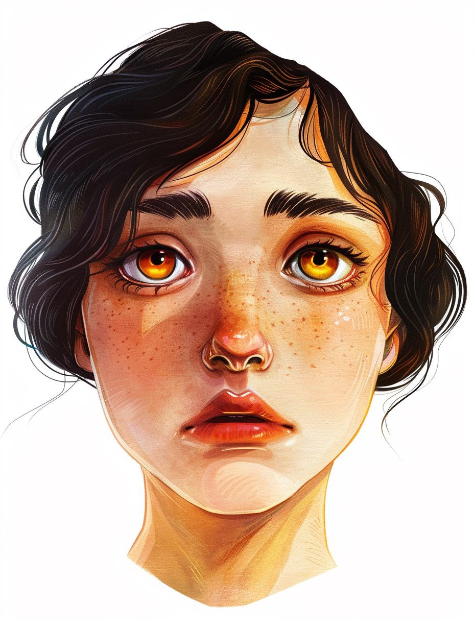 Amber Gaze Portrait - Image 1