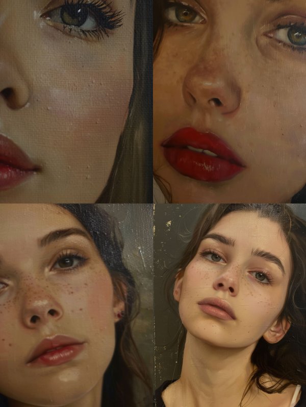 Ethereal Canvas Portrait Detail