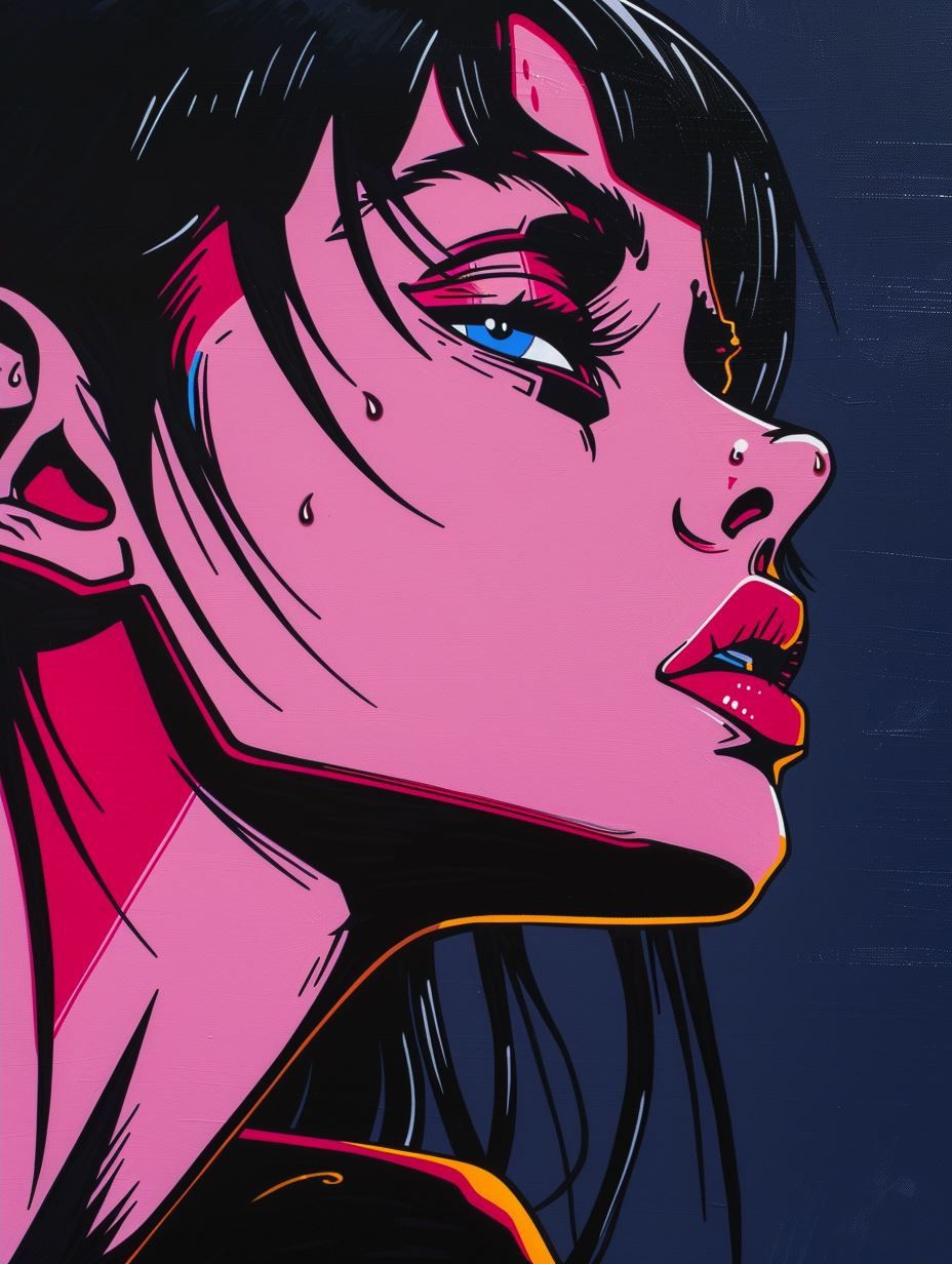 Neon Visions: Cyberpunk Anime Portraits - Image 2