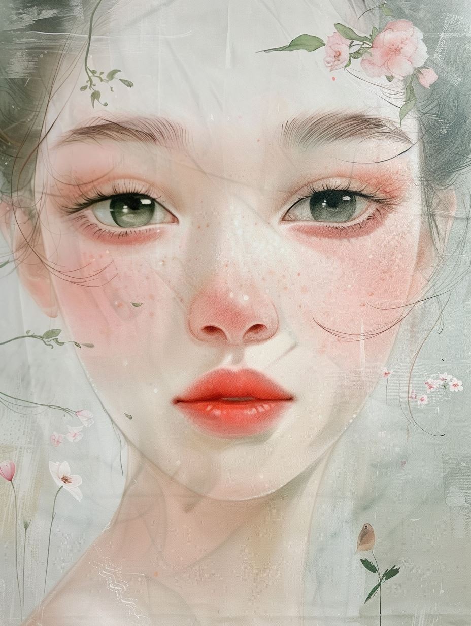 Ethereal Bloom Soft Portrait