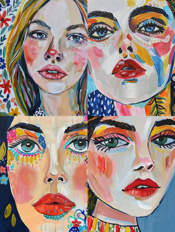 Prismatic Portraits of Feminine Grace