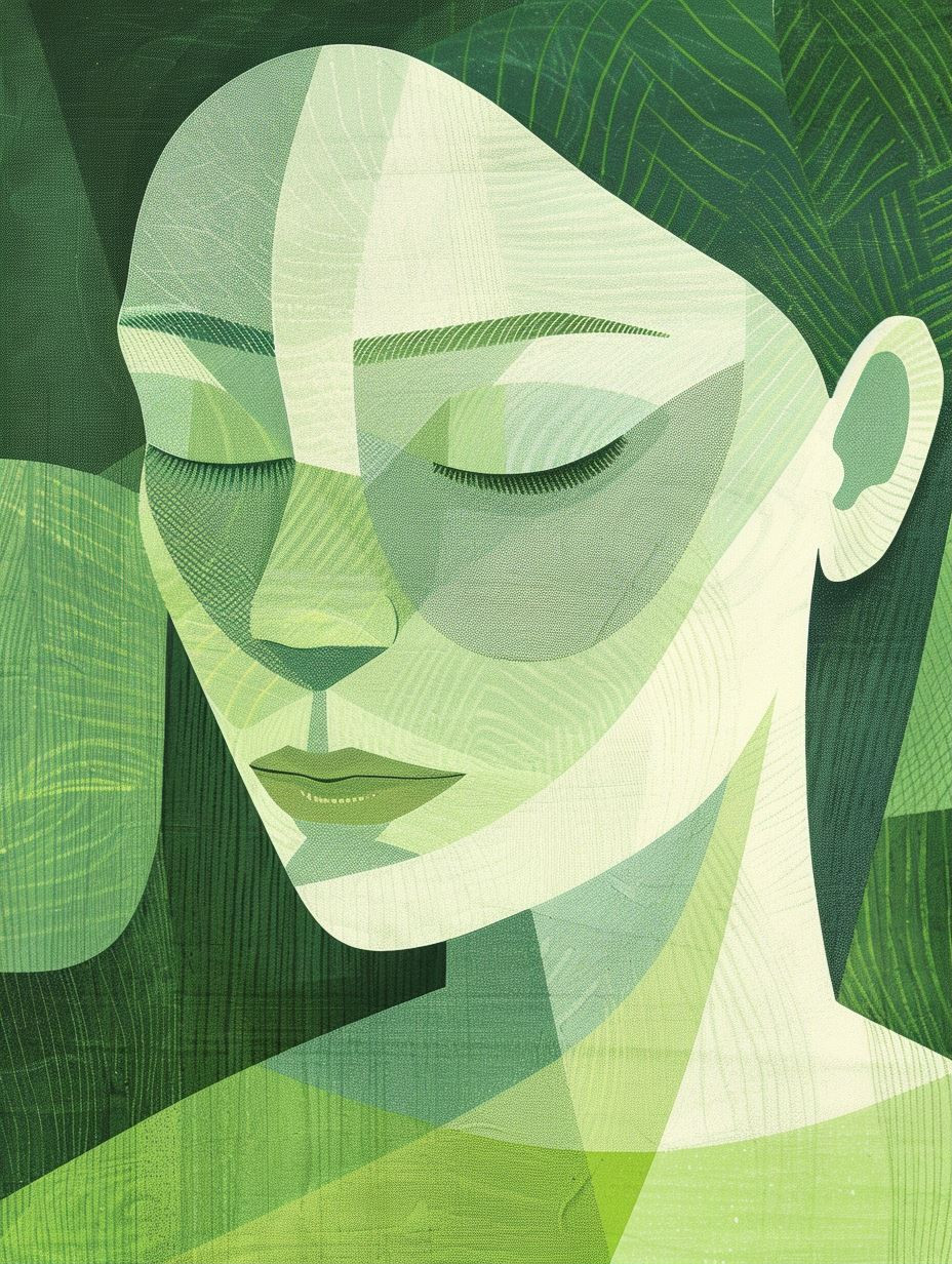 Emerald Geometric Serenity - Image 1