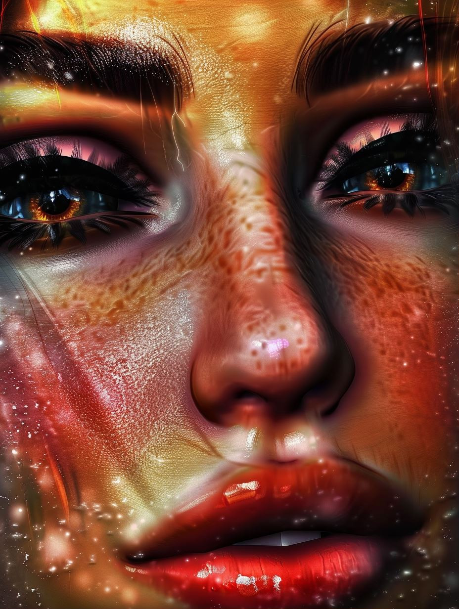 Ethereal Gaze in Liquid Light - Image 1
