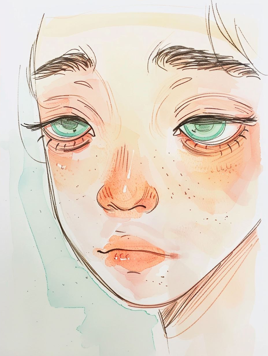 Whimsical Watercolor Portraits of Ethereal Girls - Image 4