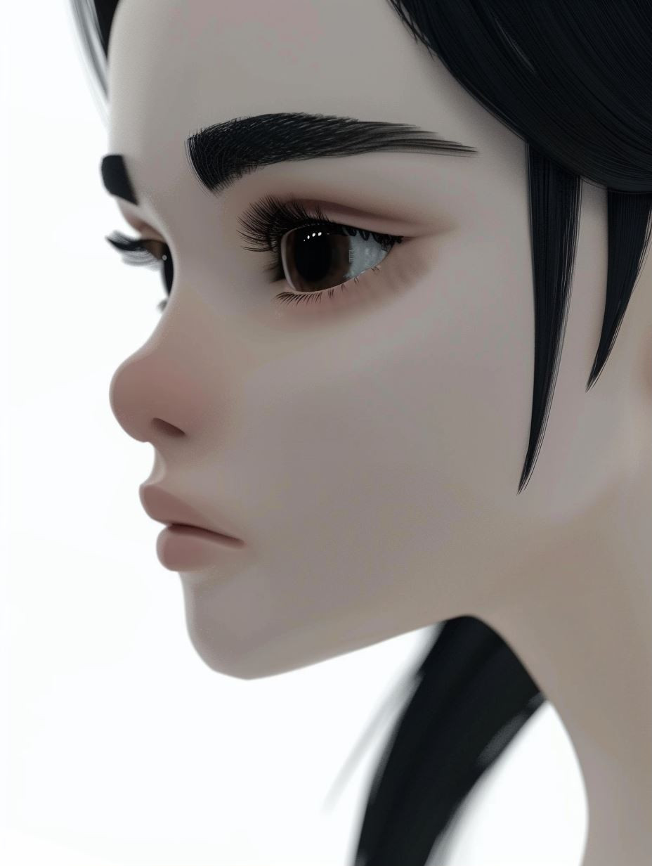 Ethereal Gazes: A Digital Portrait Study - Image 1