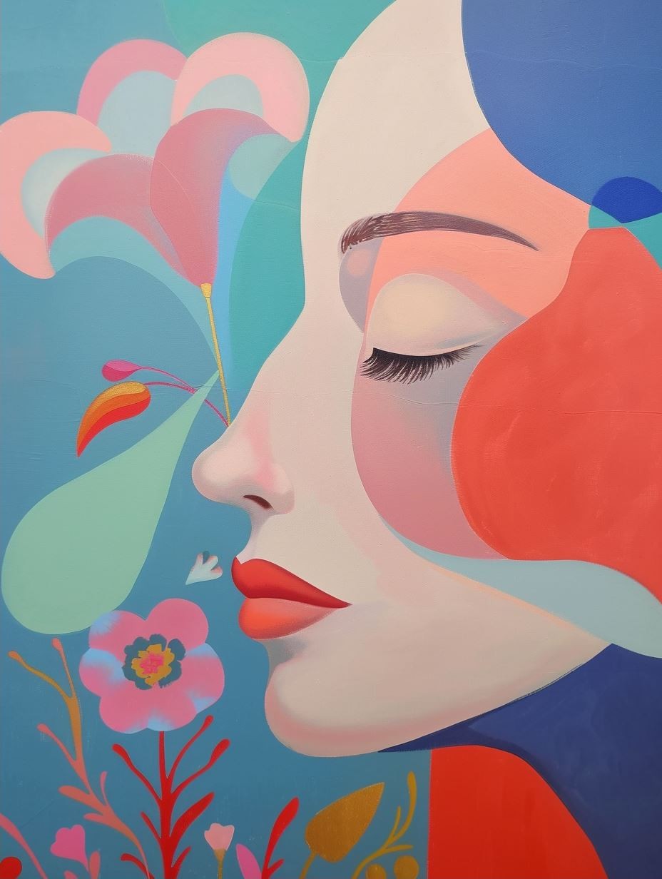 Abstract Pastel Portrait Harmony - Image 2