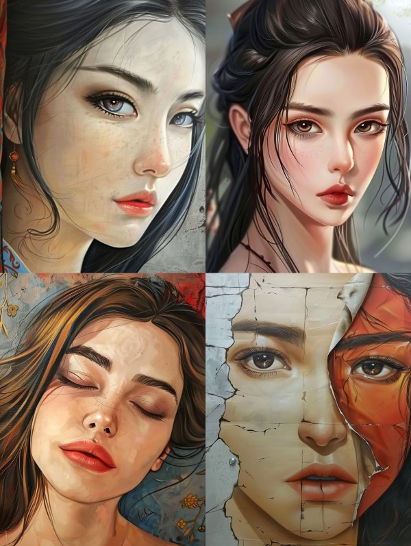 Ethereal Digital Portraits of Diverse Feminine Beauty