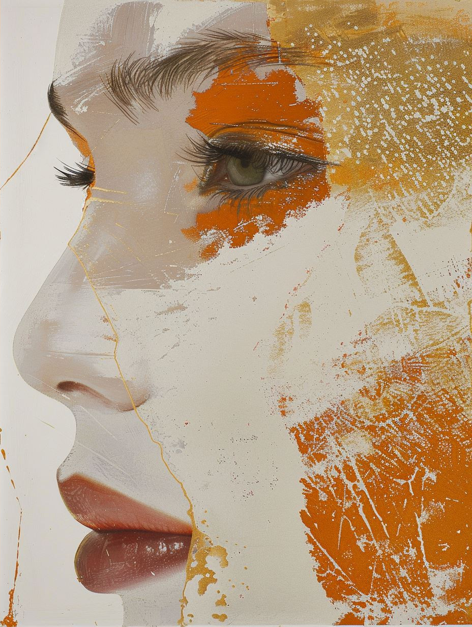 Fragmented Golden Feminine Portraits - Image 2