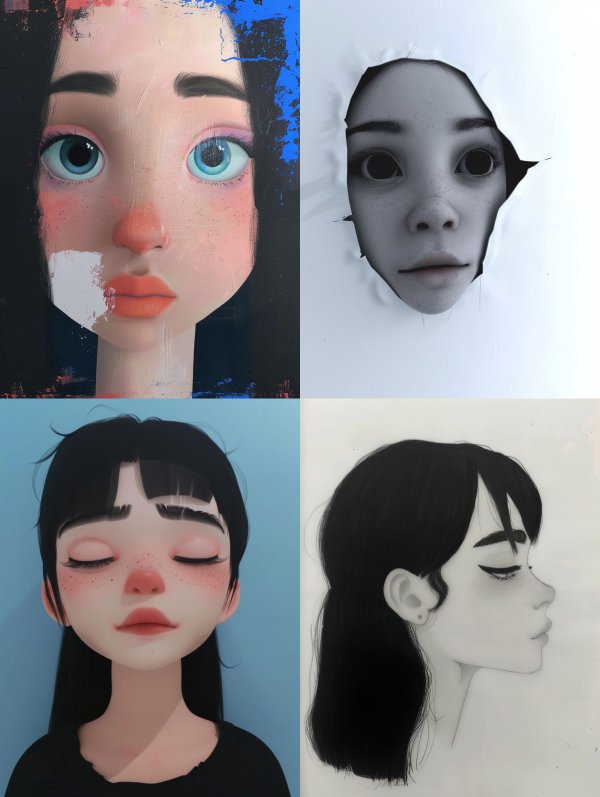 Surrealist Female Portraiture Art Collection