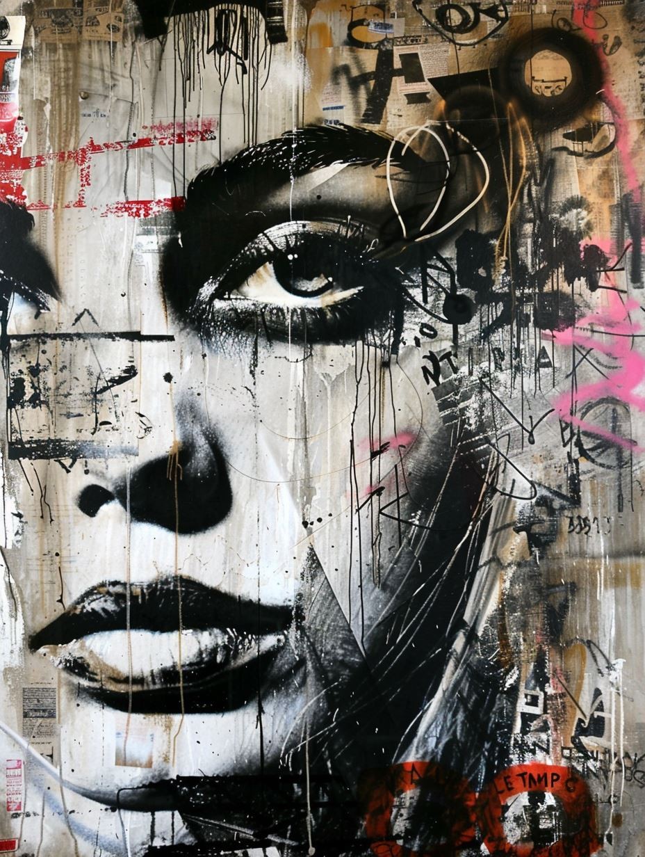 Fragmented Gazes in Mixed Media - Image 3