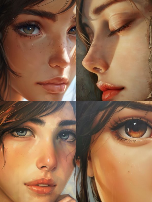 Ethereal Gaze: Digital Portrait Study