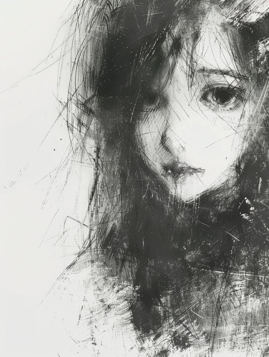 Melancholy Ink Portrait Studies - Image 2