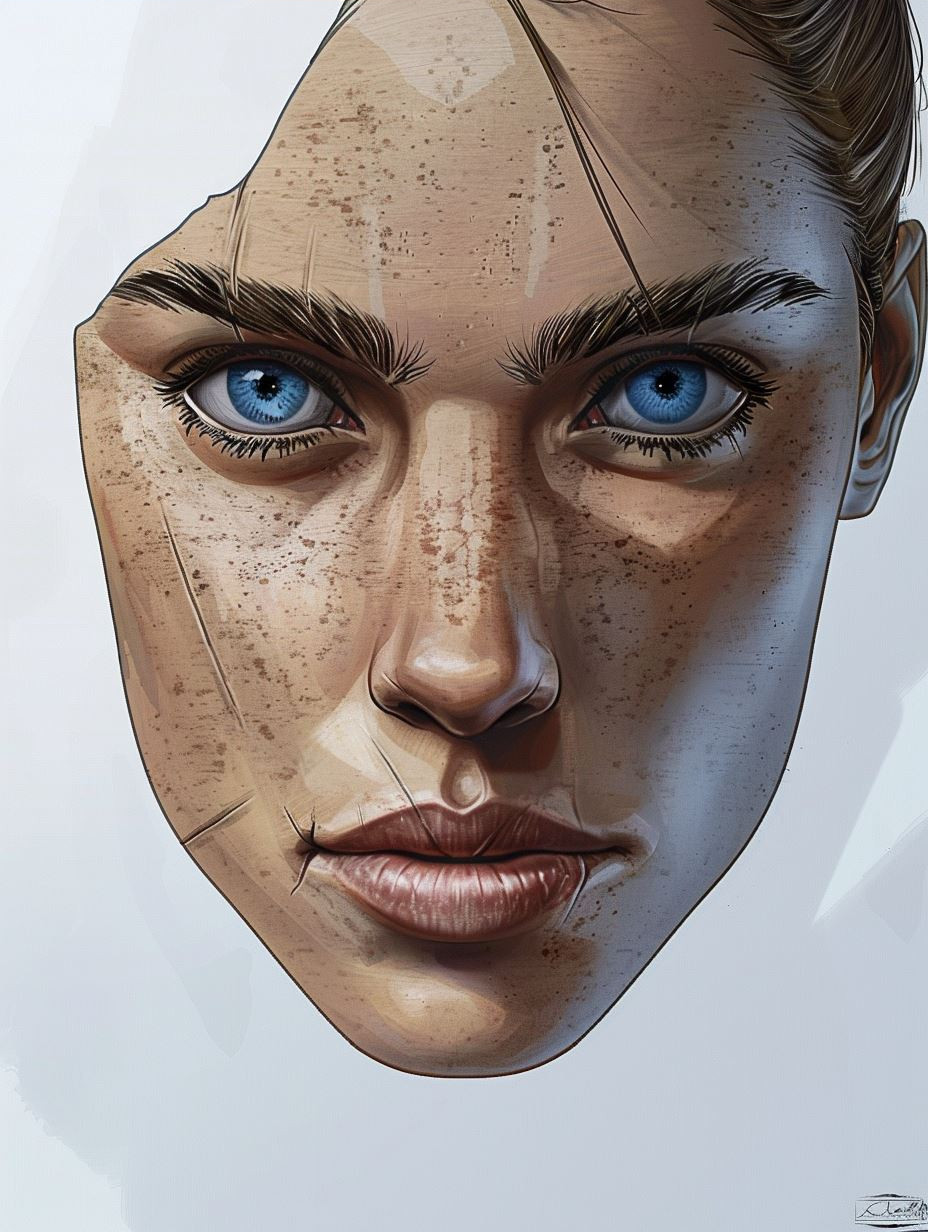 Digital Portraits of a Freckled Woman - Image 3