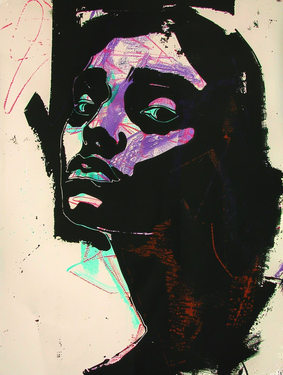 Noir Halftone Gothic Portrait - Image 4