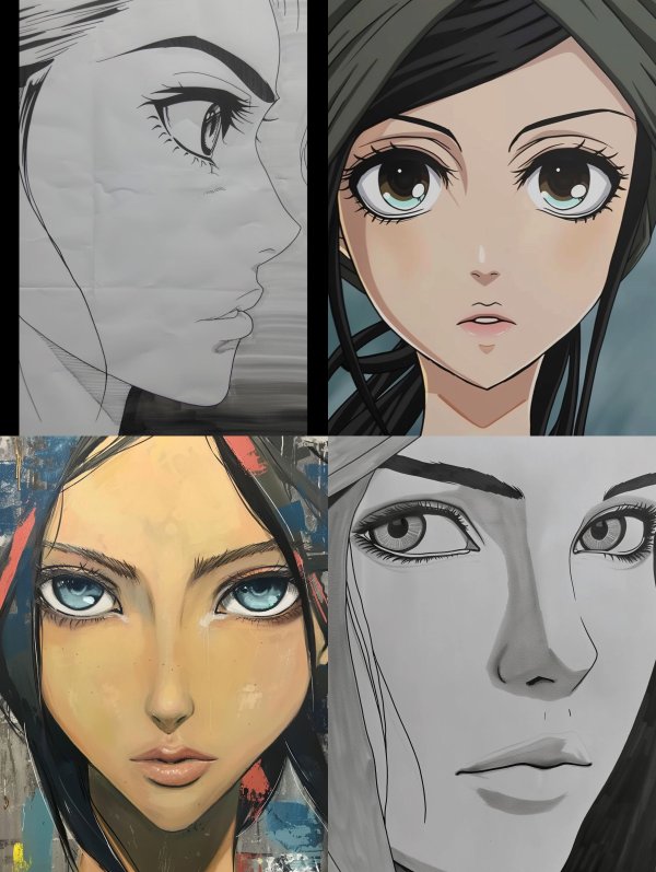 Diverse Anime Style Portrait Studies